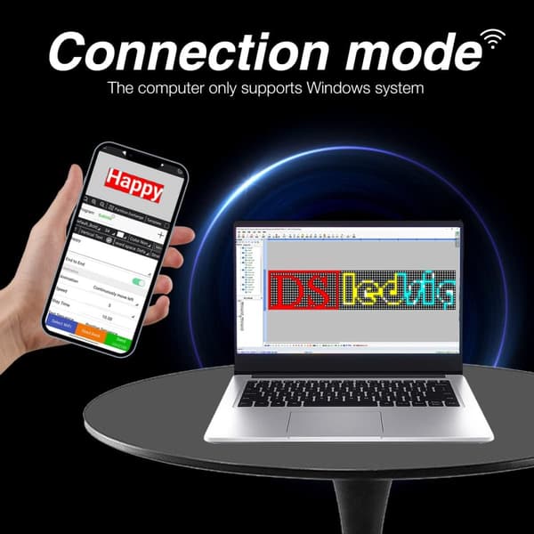 Programmerbar WiFi LED-skærm, 96x16 Pixels, Høj Lysstyrke,WIFI