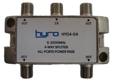 Splitter 4-vägs 5-2400 MHz