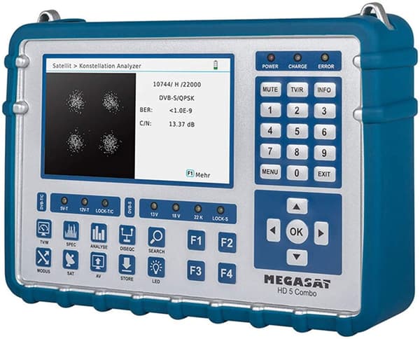 Signal Mätinstrument MegaSat HD 5 Combo mätning för satellit-, kabel- och markbunden TV (inklusive DVB-T2 HD)