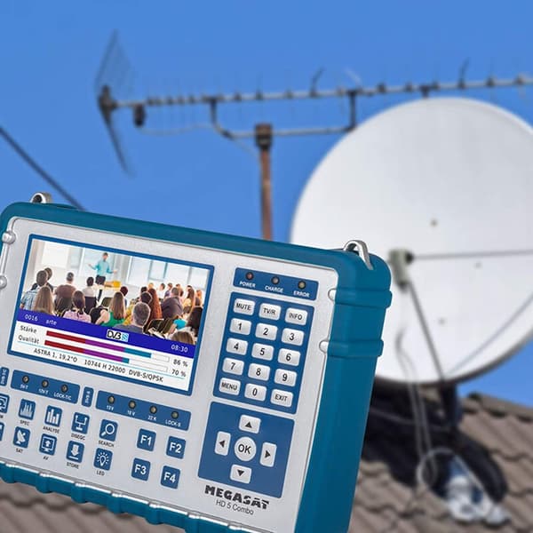 Signal Mätinstrument MegaSat HD 5 Combo mätning för satellit-, kabel- och markbunden TV (inklusive DVB-T2 HD)