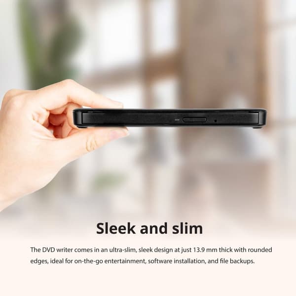 Ekstern Slim CD/DVD-brænder