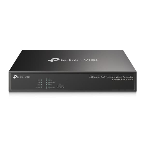 TP-Link VIGI NVR1004H-4P Network Video Recorder (NVR) Svart