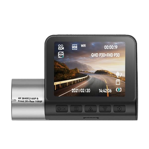 Främre och bakre kamera med WiFi-modul, avancerad videoinspelare videoCAR D400