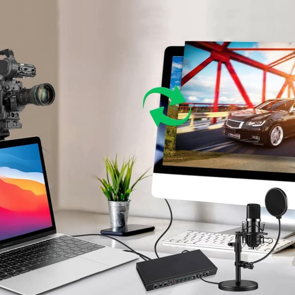USB Videoinspelningskort, 4K-stöd, 1080P 60fps, Plug and Play