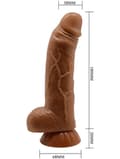 Miniatyrbild 4 av 4: Beautiful Angelo: Glide & Slide-Skin Dildo, 18 cm