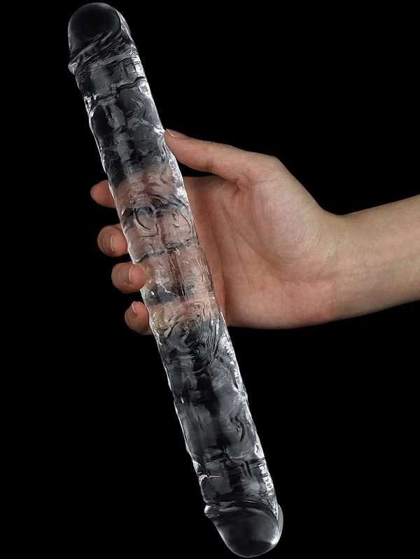 LoveToy: Flawless Clear Dubbeldildo, 30 cm