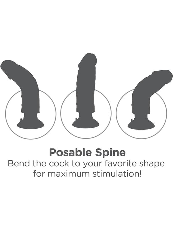 King Cock: Vibrating Cock with Balls, 23 cm