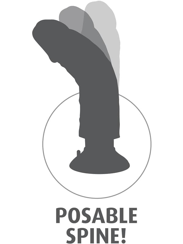 King Cock: Vibrating Cock with Balls, 23 cm