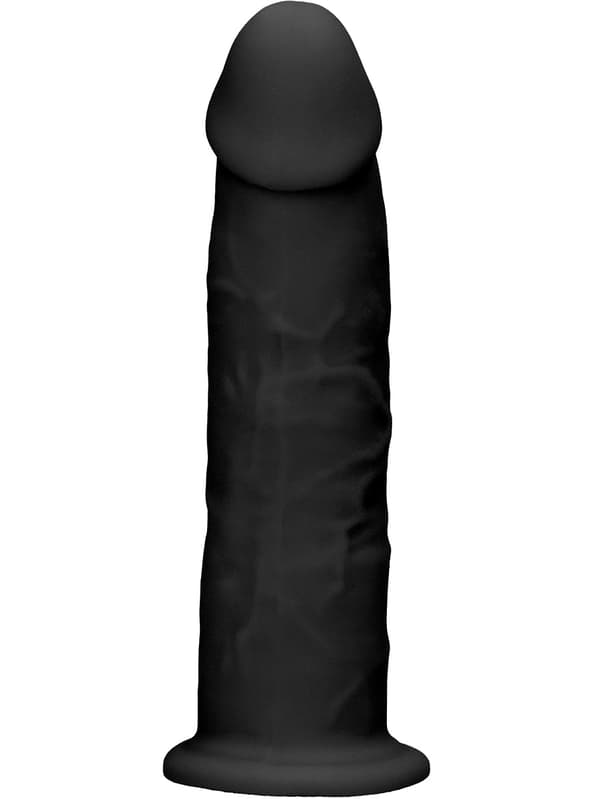 RealRock Ultra: Silicone Dildo / Dual Density, 19 cm, svart