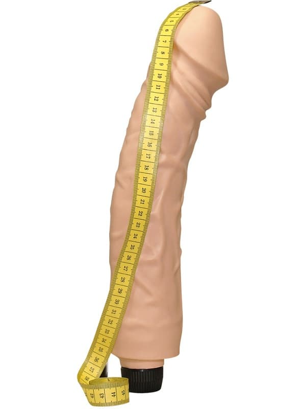 Queeny Love: Giant Lover Dildovibrator, 33 cm Ljus