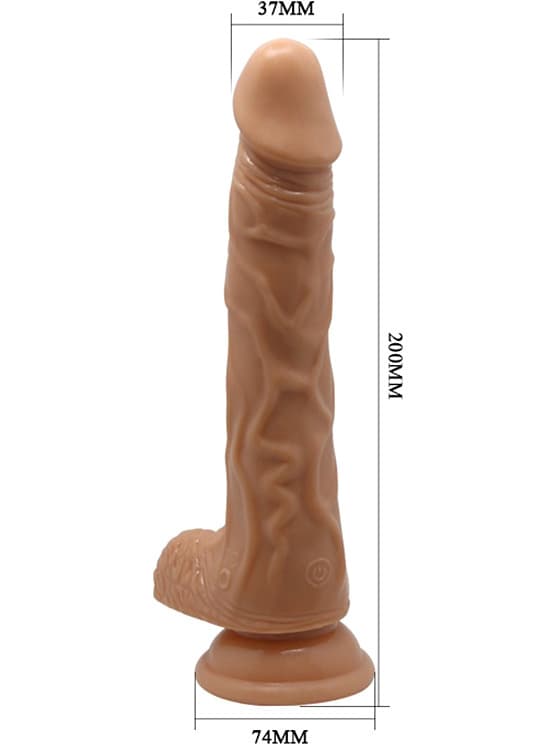 Beautiful Bodach: Rotating Thrusting Dildo Vibrator, 20 cm
