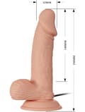 Miniatyrbild 9 av 9: Beautiful Zebulon: Glide & Slide-Skin Vibrating Dildo, 19 cm