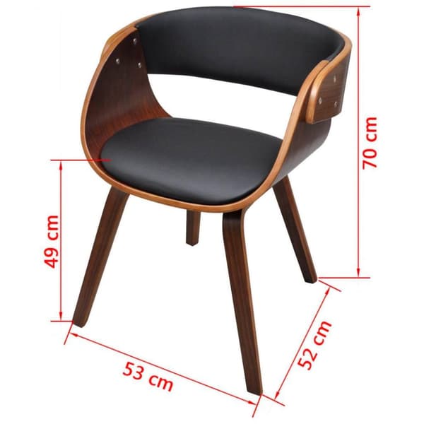 vidaXL Spisestoler 6 stk brun kunstig skinn