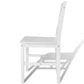 Miniatyrbilde 4 av 5: vidaXL Spisestoler 6 stk hvit furu
