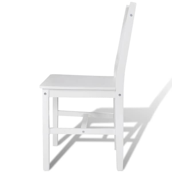 vidaXL Spisestoler 6 stk hvit furu