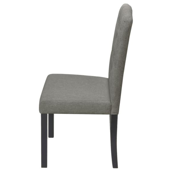 vidaXL Matstolar 6 st grå tyg