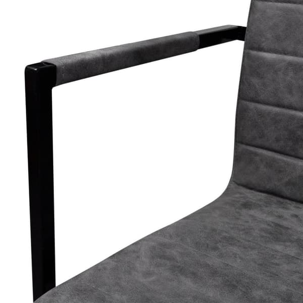 vidaXL spisebordsstole med cantilever 2 stk. kunstlæder grå