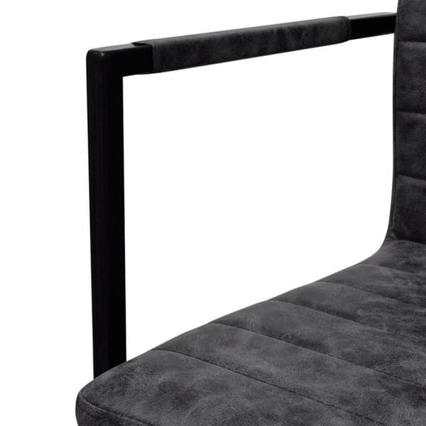 vidaXL spisebordsstole med cantilever 6 stk. kunstlæder sort
