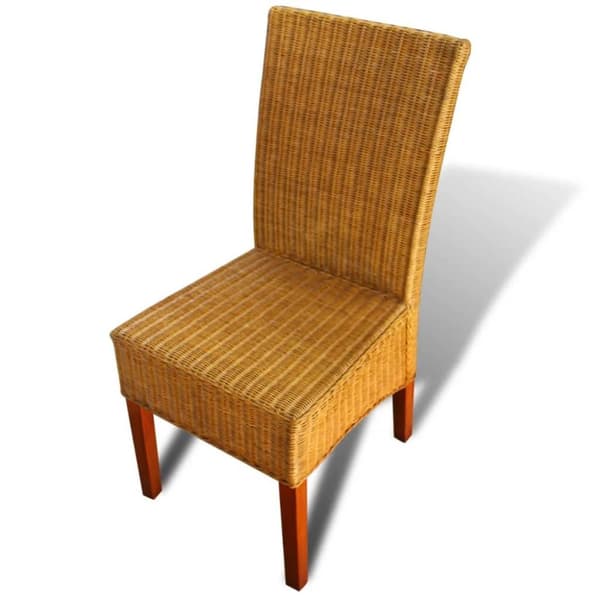 vidaXL Spisestoler 4 stk brun naturell rotting