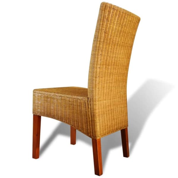 vidaXL Spisestoler 4 stk brun naturell rotting