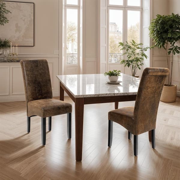 Ergonomisk matstol i robust trä - antikbrun, Uppsättning av 2