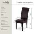 Miniatyrbild 6 av 9: Ergonomisk matstol i robust trä - brun, Uppsättning av 2