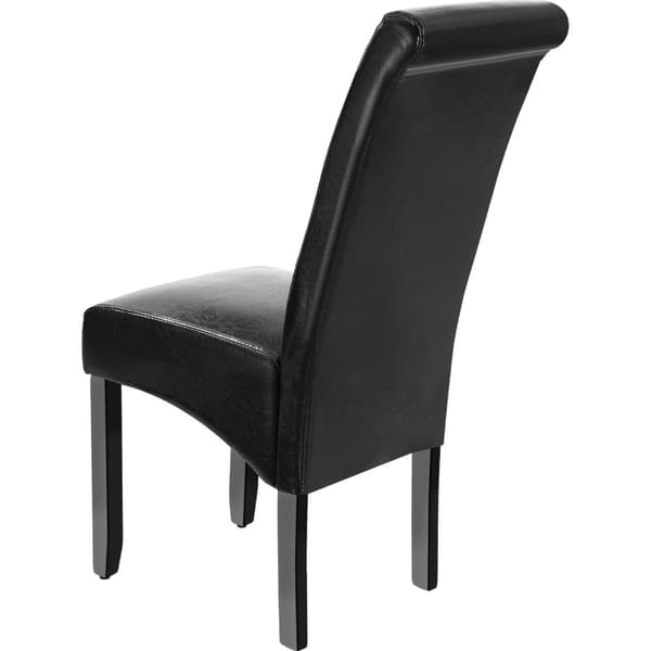 Spisebordsstol, ergonomisk - sort,Sæt med 2 stk.