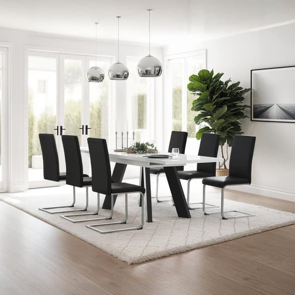 Köksstolar Bettina - svart, Uppsättning om 4