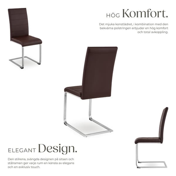 Köksstolar Bettina - cappuccino, Uppsättning om 4