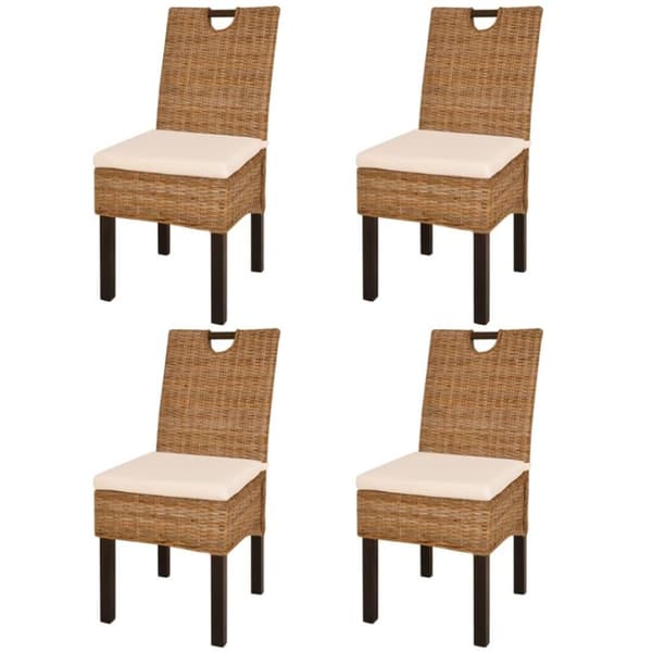vidaXL spisebordsstole 4 stk. Kubu-rattan mangotræ