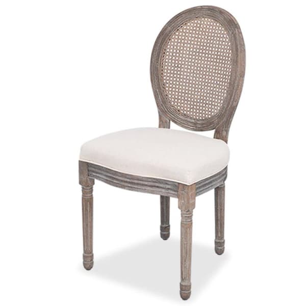 vidaXL spisebordsstole 2 stk. stof cremefarvet