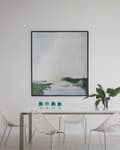 Miniatyrbild 2 av 11: Set med 4 matstolar Vit Plast Urklippta Modern