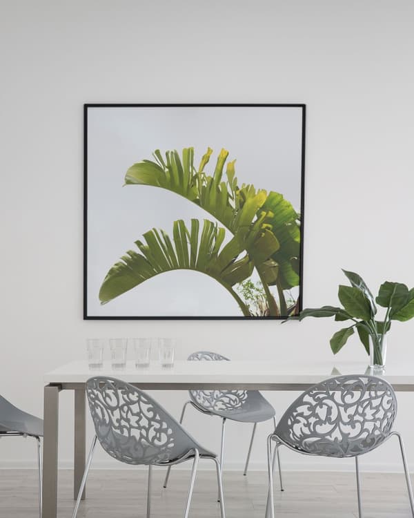 Set med 4 matstolar Grå Plast Urklippt Modern