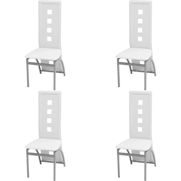 vidaXL spisebordsstole 4 stk. kunstlæder hvid