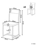 Pikkukuva 3 / 11: Tuoli tumma puu 38 x 86 x 42 MDF-levy teräsrunko 6 kpl jauhemaalattu PVC-kalvo