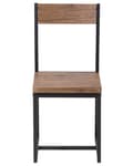 Pikkukuva 5 / 11: Tuoli tumma puu 38 x 86 x 42 MDF-levy teräsrunko 6 kpl jauhemaalattu PVC-kalvo