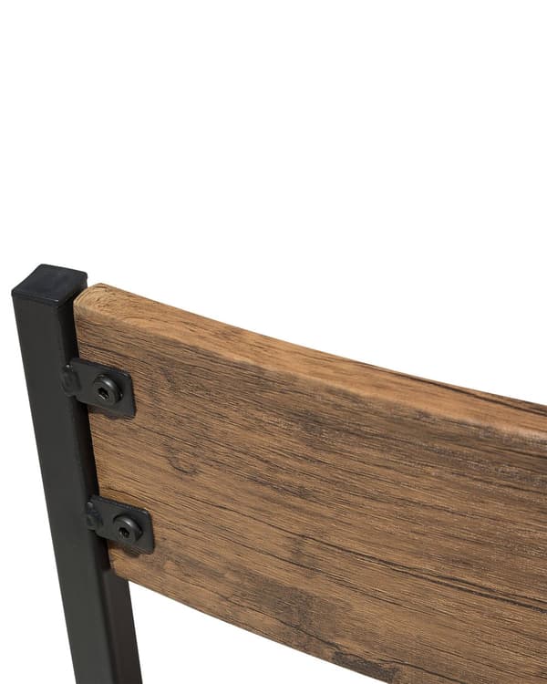 Tuoli tumma puu 38 x 86 x 42 MDF-levy teräsrunko 6 kpl jauhemaalattu PVC-kalvo