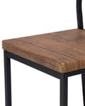 Pikkukuva 9 / 11: Tuoli tumma puu 38 x 86 x 42 MDF-levy teräsrunko 6 kpl jauhemaalattu PVC-kalvo