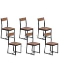 Pikkukuva 1 / 11: Tuoli tumma puu 38 x 86 x 42 MDF-levy teräsrunko 6 kpl jauhemaalattu PVC-kalvo