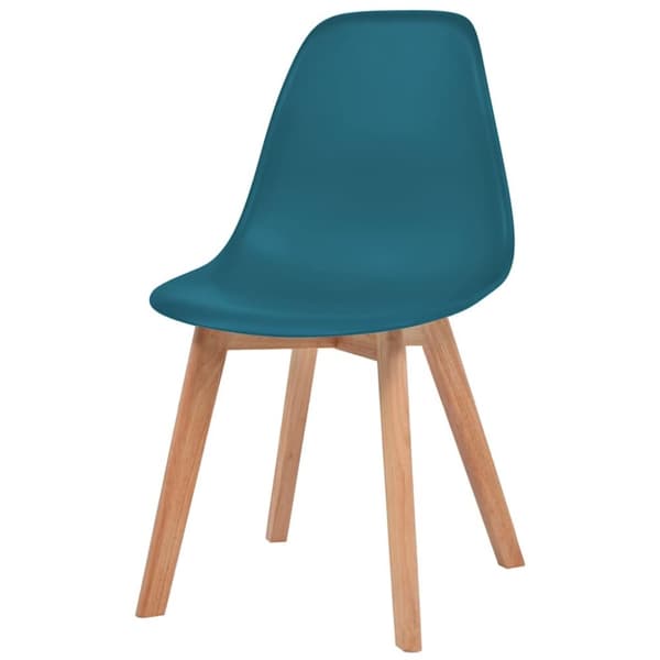 vidaXL Matstolar 6 st turkos plast