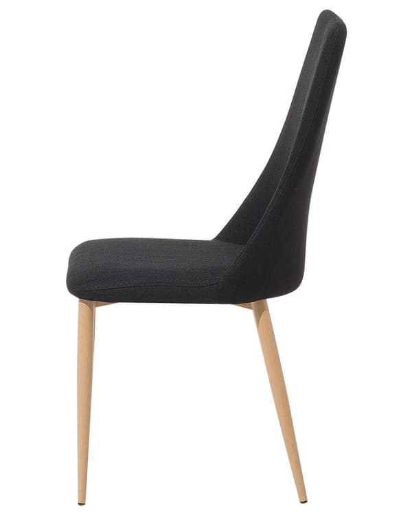Tuoli musta 47 x 96 x 58 cm polyesteri metalli puu 2 kpl lattiasuoja vaahtomuovi