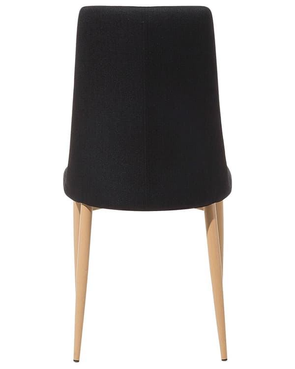 Tuoli musta 47 x 96 x 58 cm polyesteri metalli puu 2 kpl lattiasuoja vaahtomuovi