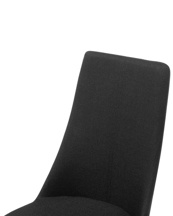 Tuoli musta 47 x 96 x 58 cm polyesteri metalli puu 2 kpl lattiasuoja vaahtomuovi