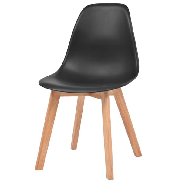 vidaXL spisebordsstole 6 stk. plastik sort