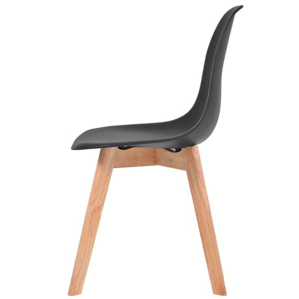 vidaXL spisebordsstole 6 stk. plastik sort