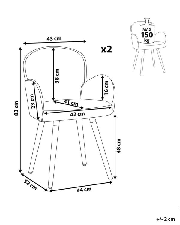 Tuoli laivastonsininen 43 x 83 x 52 cm polyesteri teräs puu 2 kpl lattiasuoja käsinojat