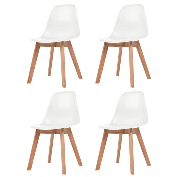 vidaXL spisebordsstole 4 stk. plastik hvid