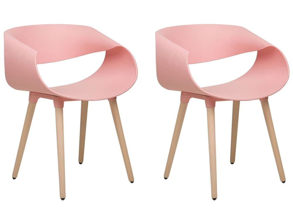 Stol 2 st ljusrosa CHARLOTTE
