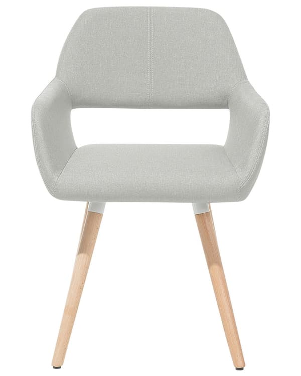 Stol 2 st Ljusgrå Tyg Klädsel Ljus Träben Modern