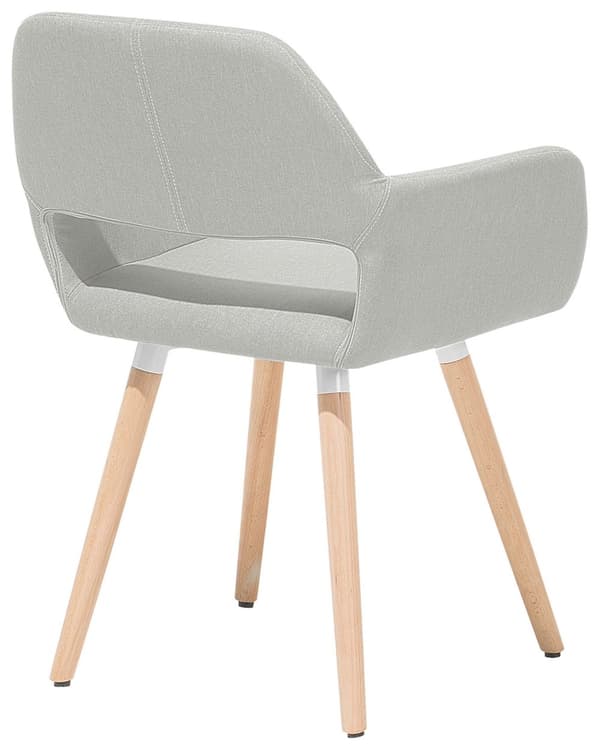 Stol 2 st Ljusgrå Tyg Klädsel Ljus Träben Modern